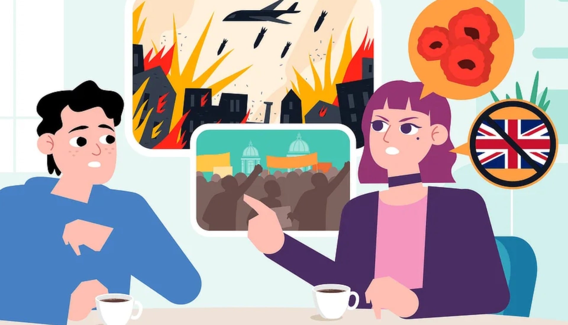 An anime girl is upset.