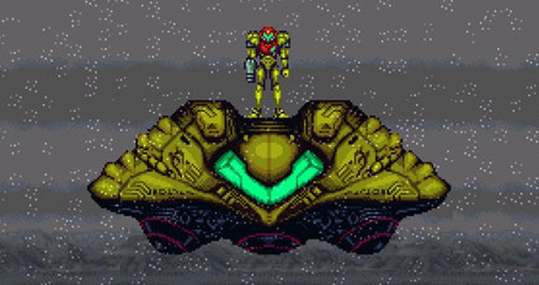 Samus appears on her ship.