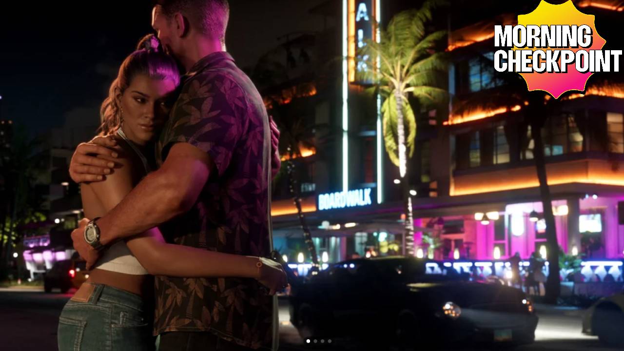 Two people hold each other on the street.