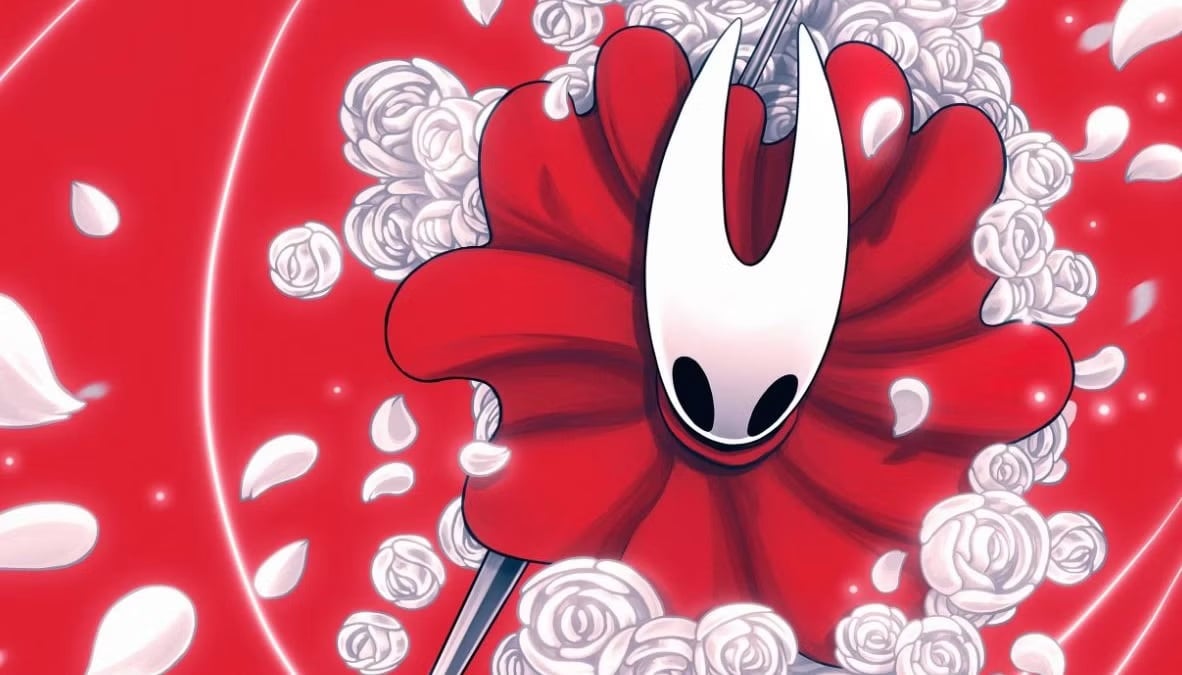 Hornet appears above a red background with a bunch of silk.