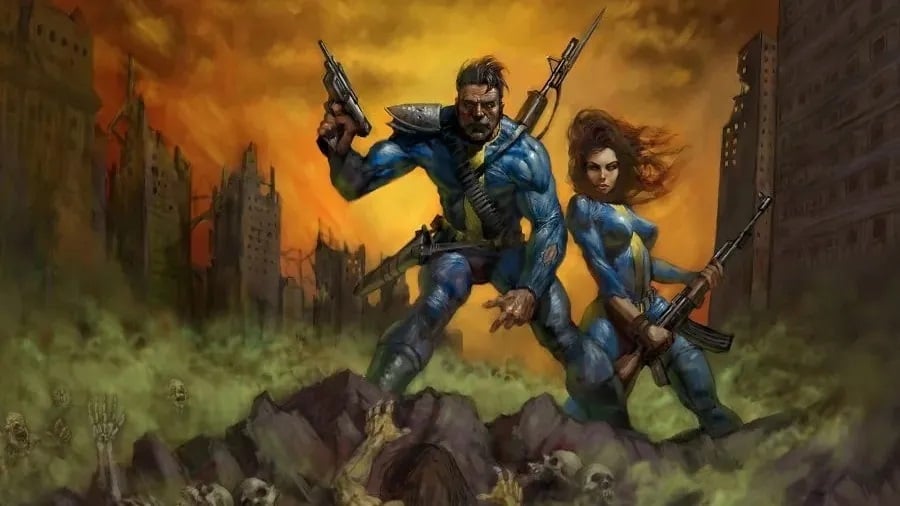 Art shows characters from the first Fallout game.