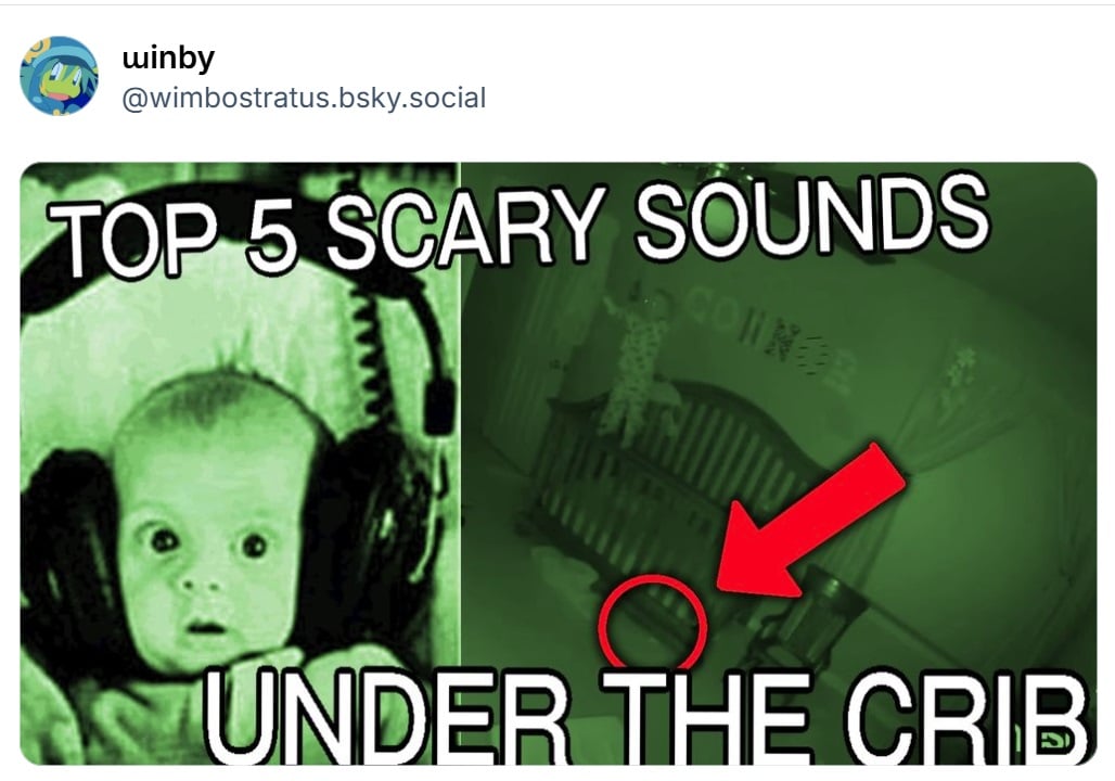 A baby is afraid of noises. 