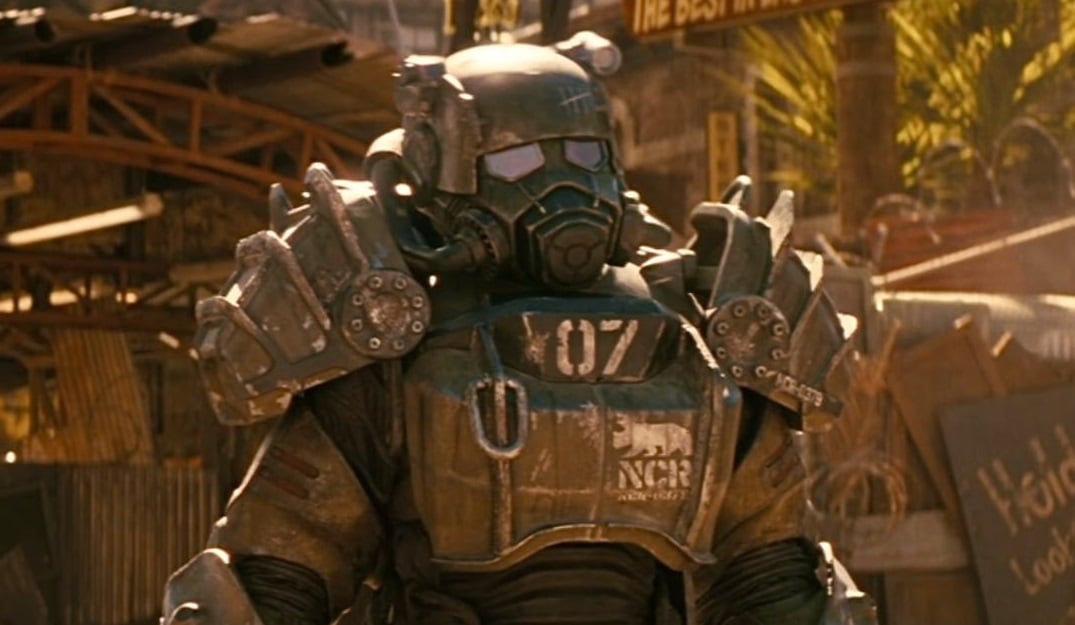 A man appears in Power Armor.