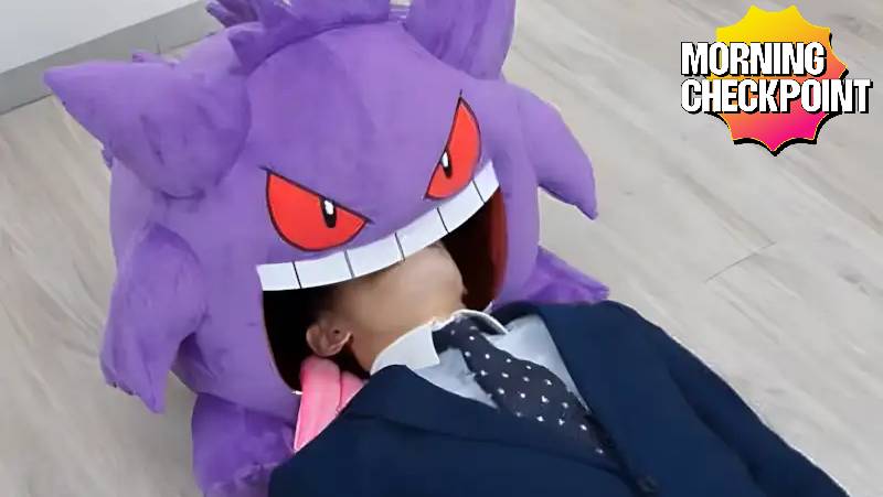 Gengar eats a business man.