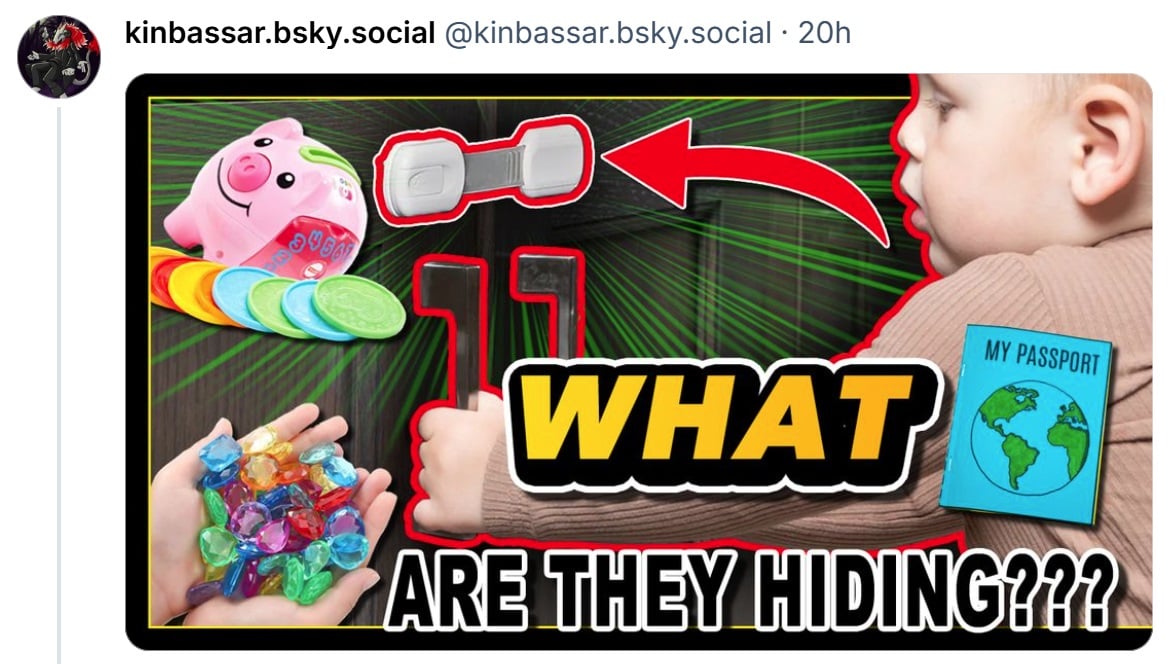 A baby tries to open a gate. 