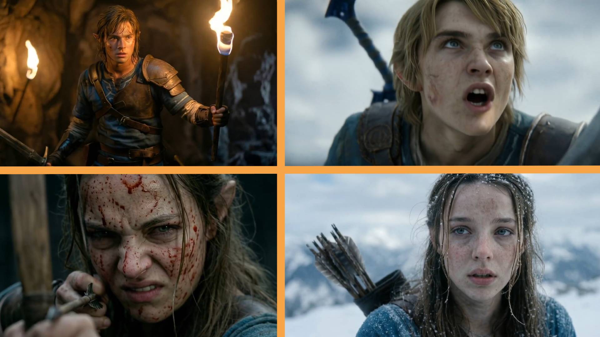 Different faces for Link and Zelda.