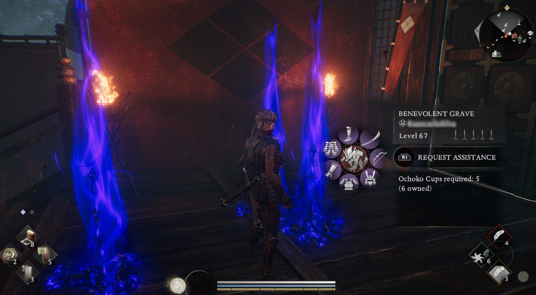 A warrior encounters a strange object. 