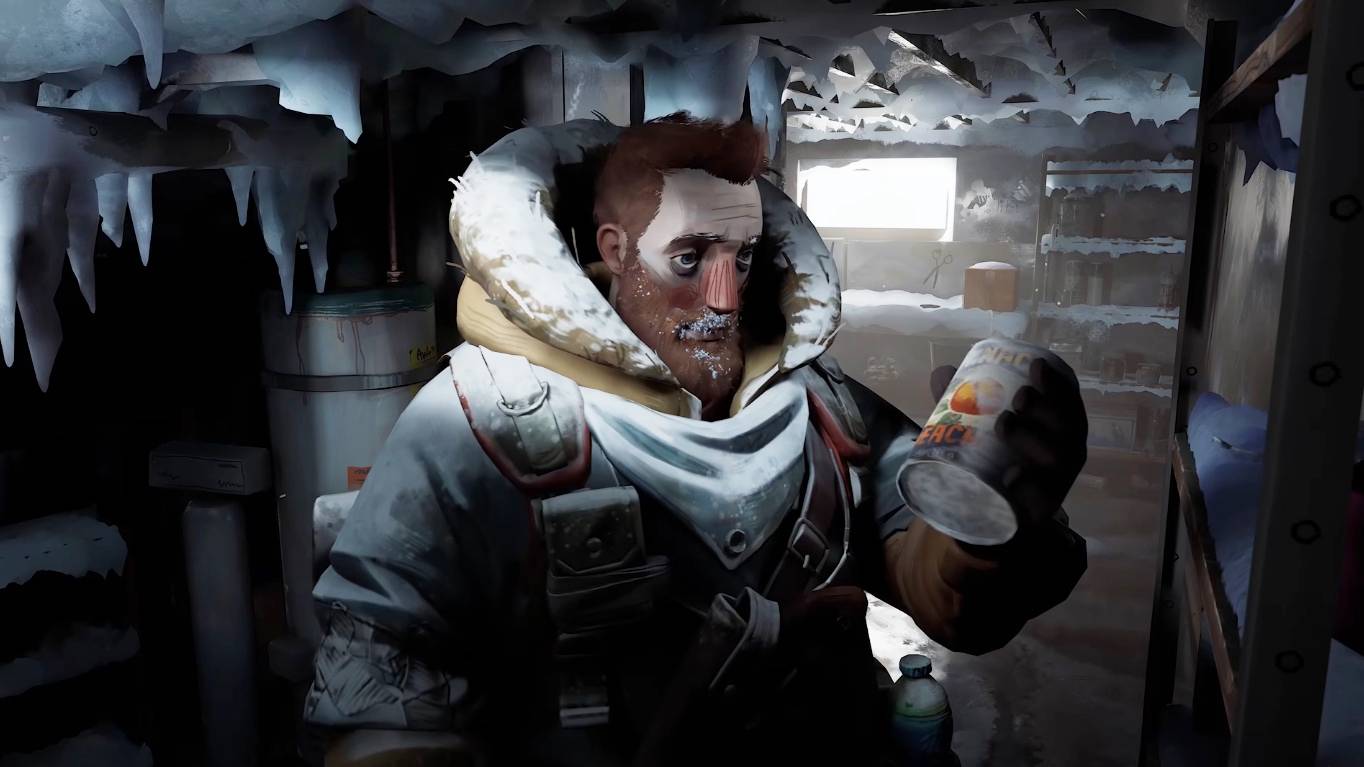 Blackfrost dude holding a can.