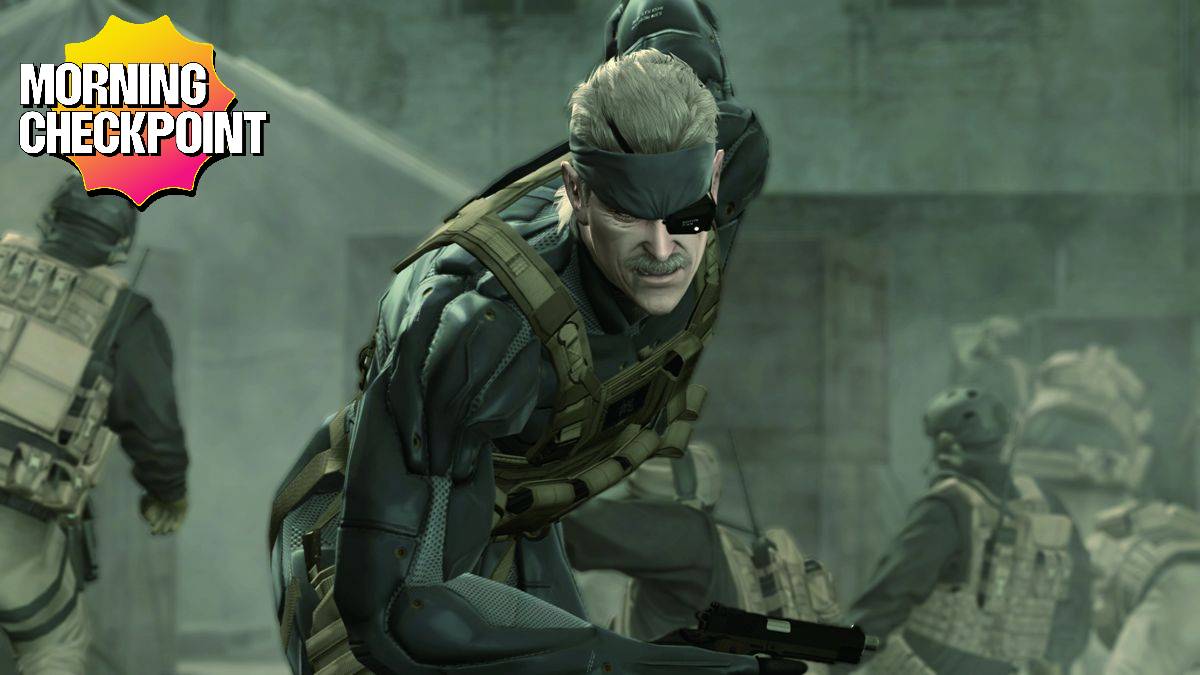 Solid Snake runs for cover.