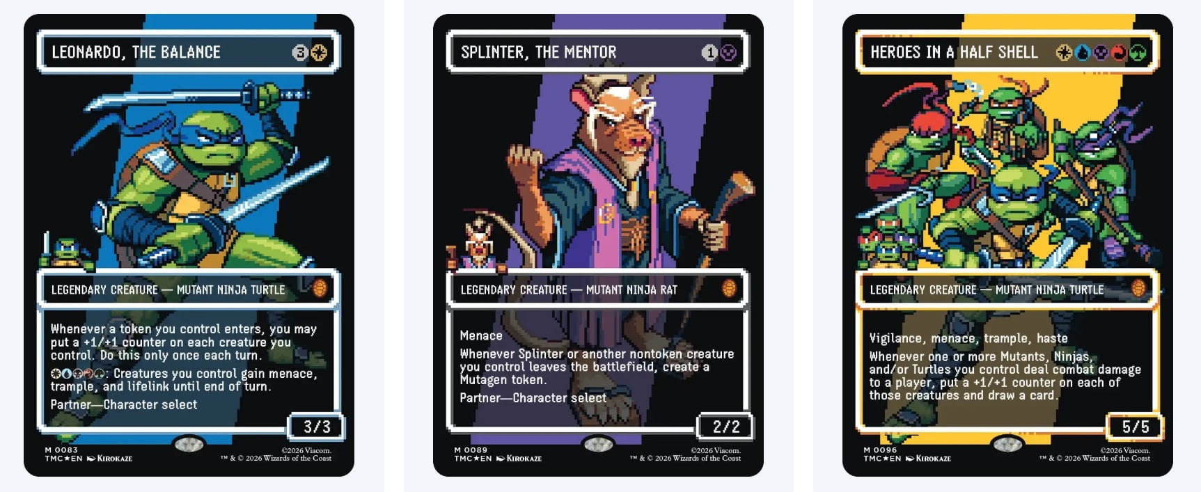 Art shows TMNT MTG cards.