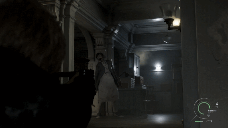 A GIF shows Leon shooting and missing