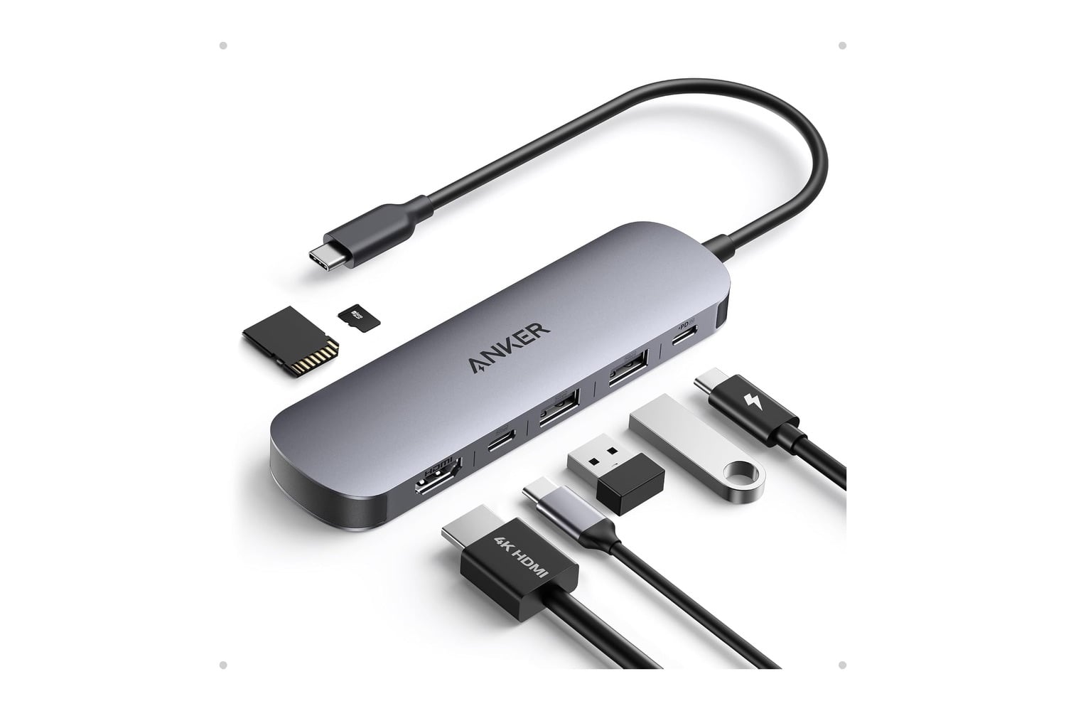 Anker Usb C Hub, 7in1 Multi Port Usb Adapter