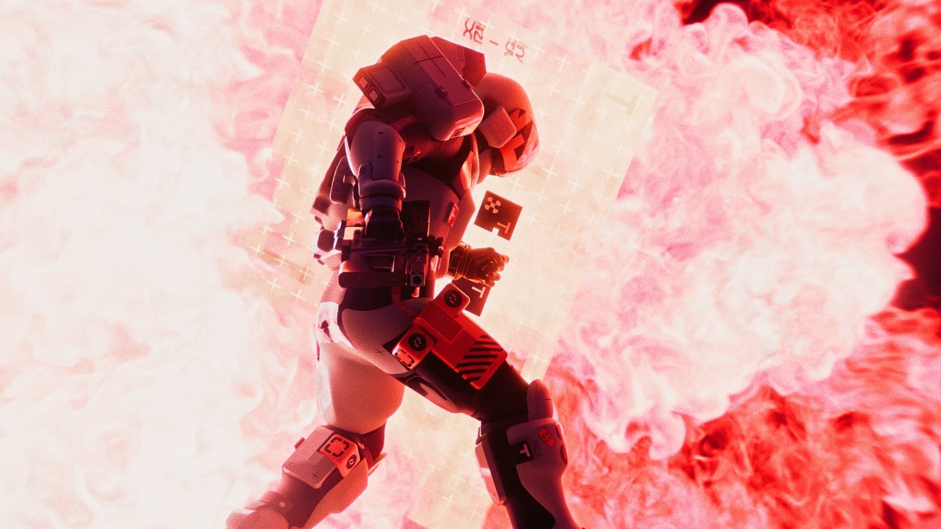 A destroyer holds up a shield. 