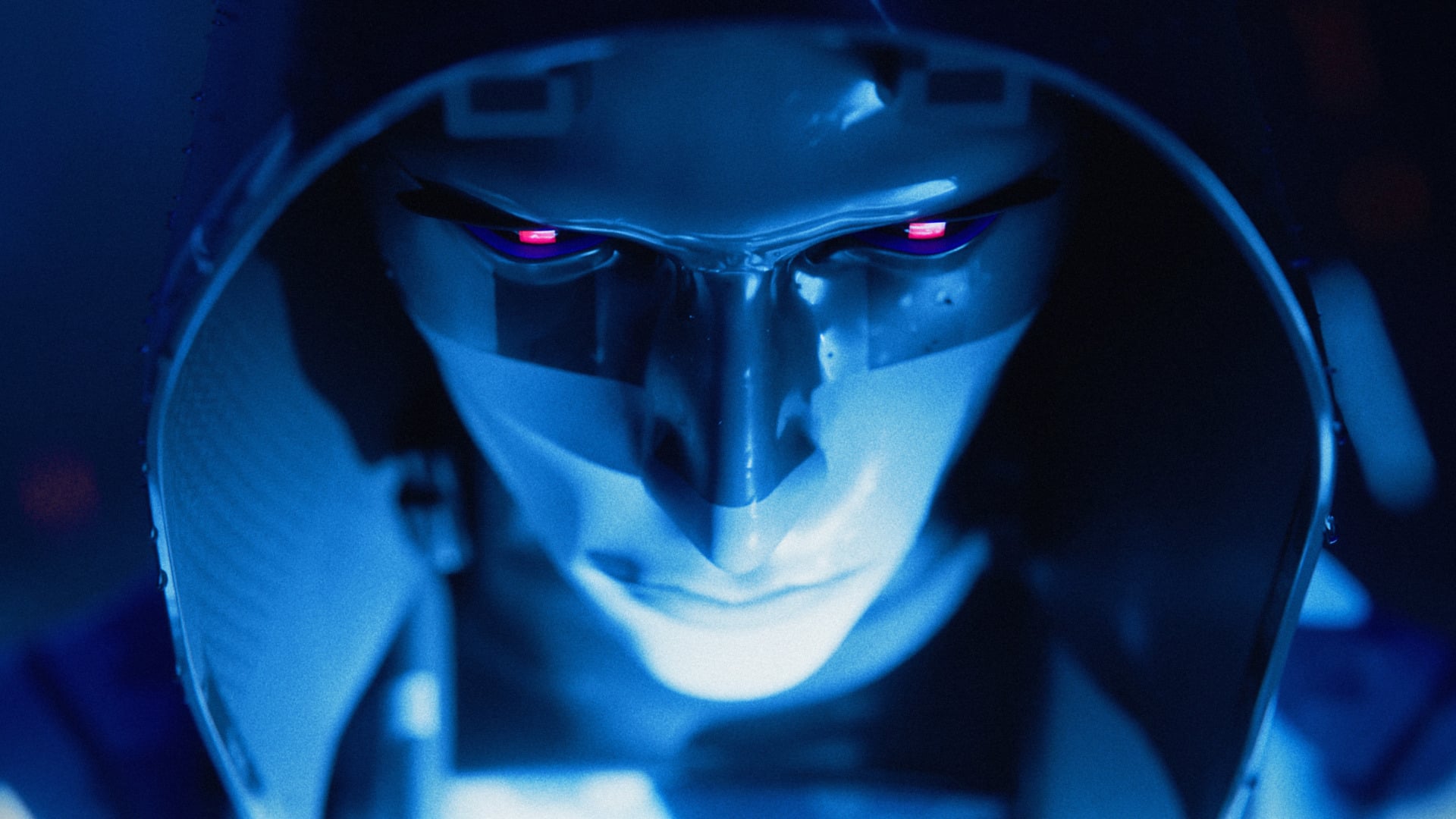 A runner wears a hood on Tau Ceti.