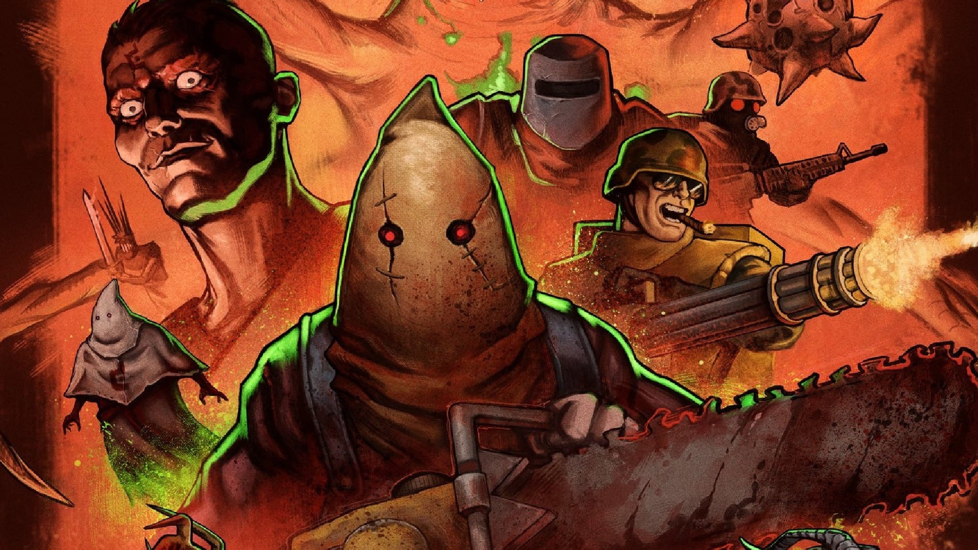 Art shows characters from Dusk.