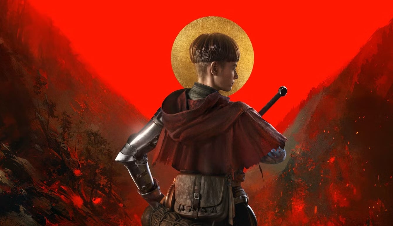A knight appears in front of a red background.