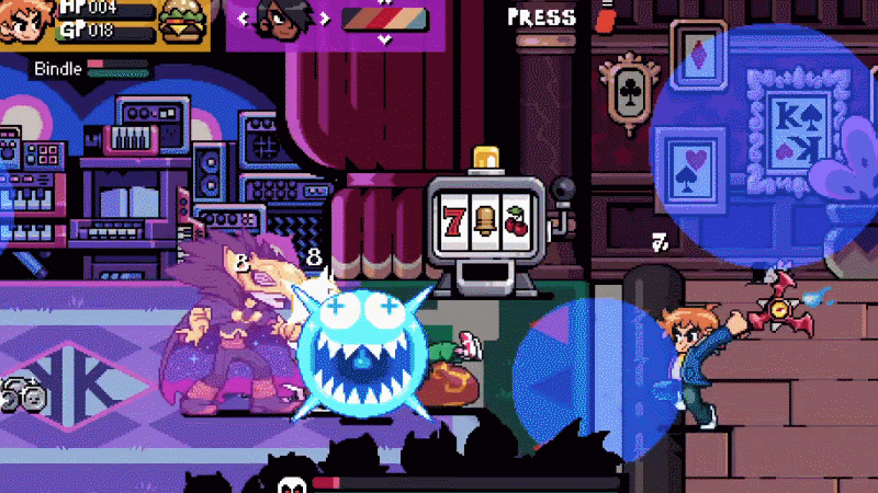 A GIF shows Scott Pilgrim fighting a vampire.