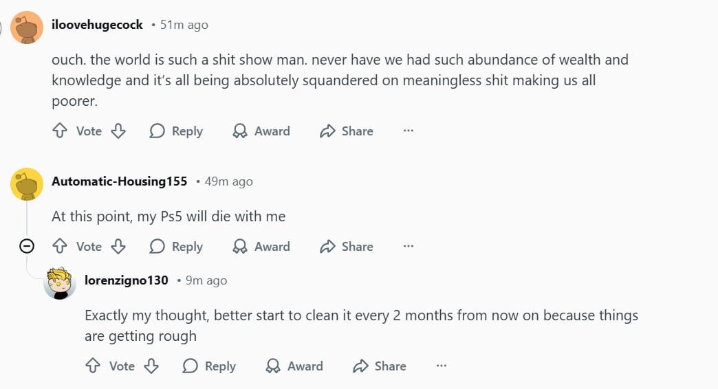 Sony fans discuss the state of the console market.