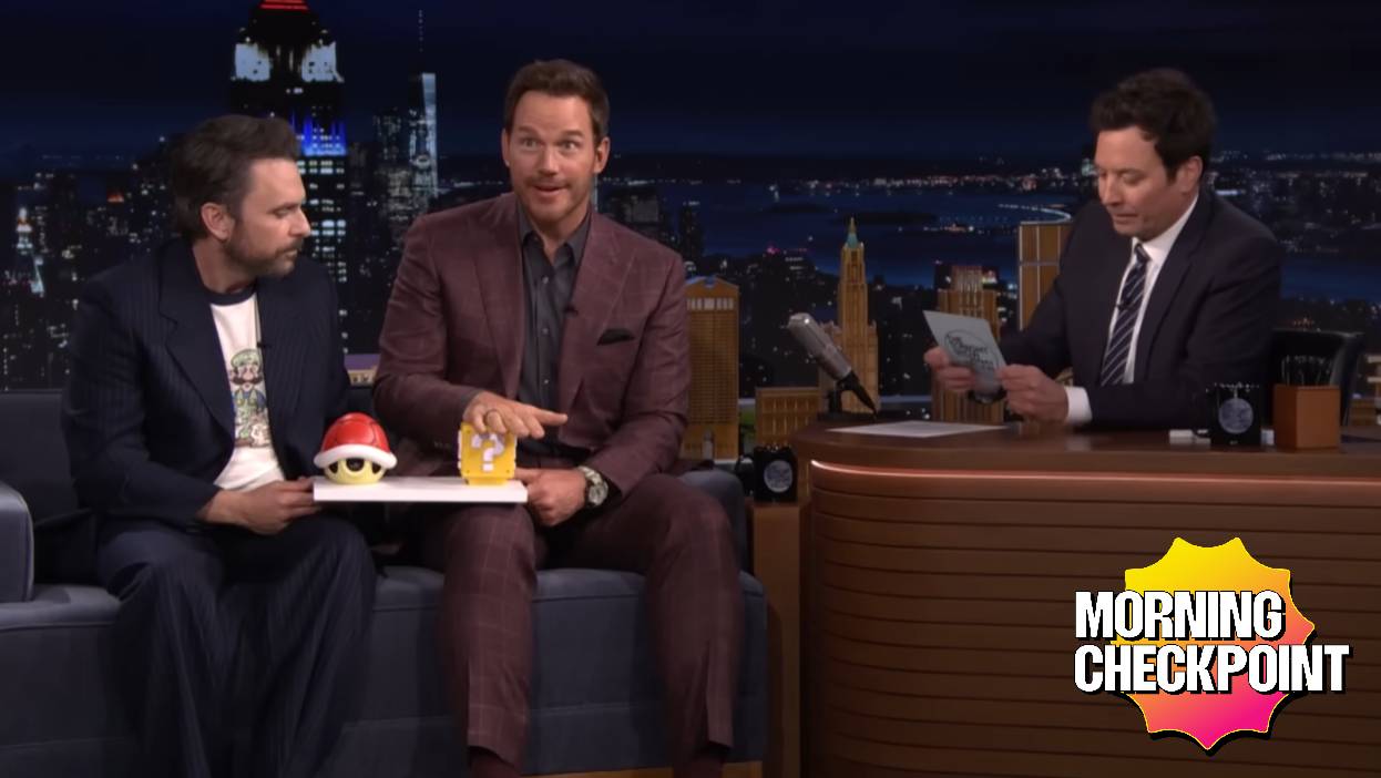 Chris Pratt plays a game on the Tonight Show.