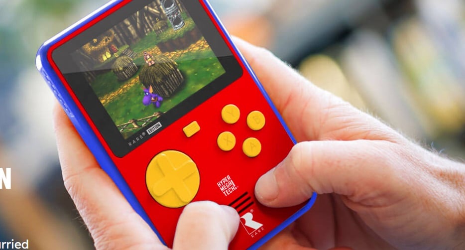 Rare games appear on a handheld.