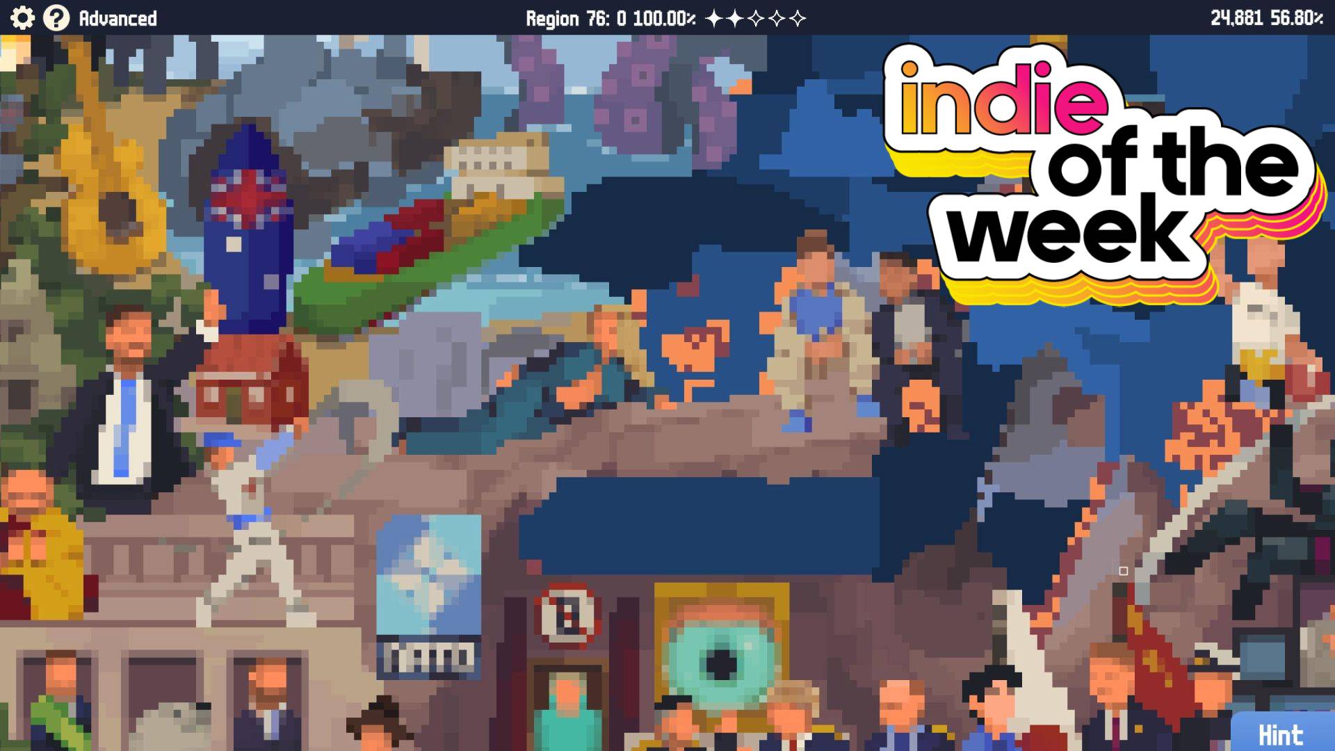 A partially solved wall of puzzle.