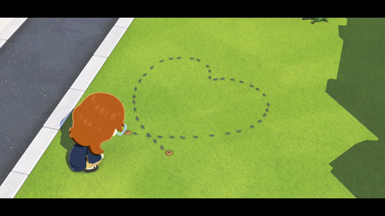 A Mii plays in the grass.