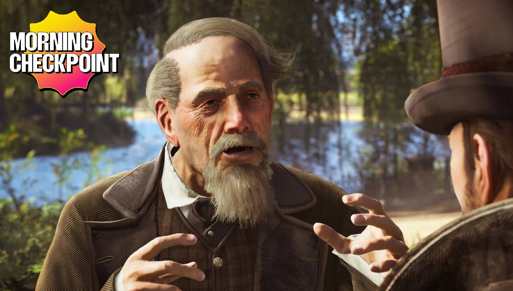 Charles Dickens looks shocked.