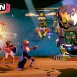 A group of cooking friends fights a mech rabbit.