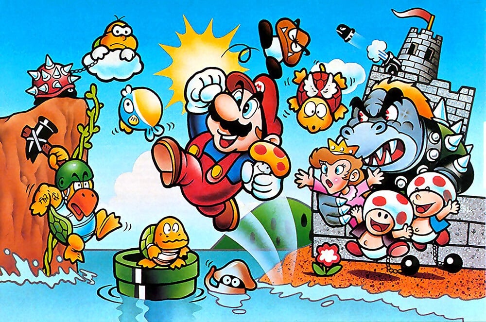 Art shows the original Super Mario Bros. cover.