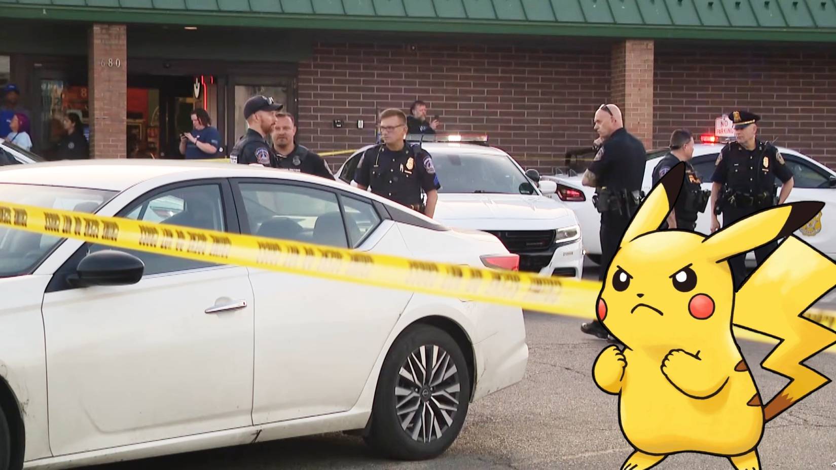 Scenes from the shooting and an angry Pikachu.