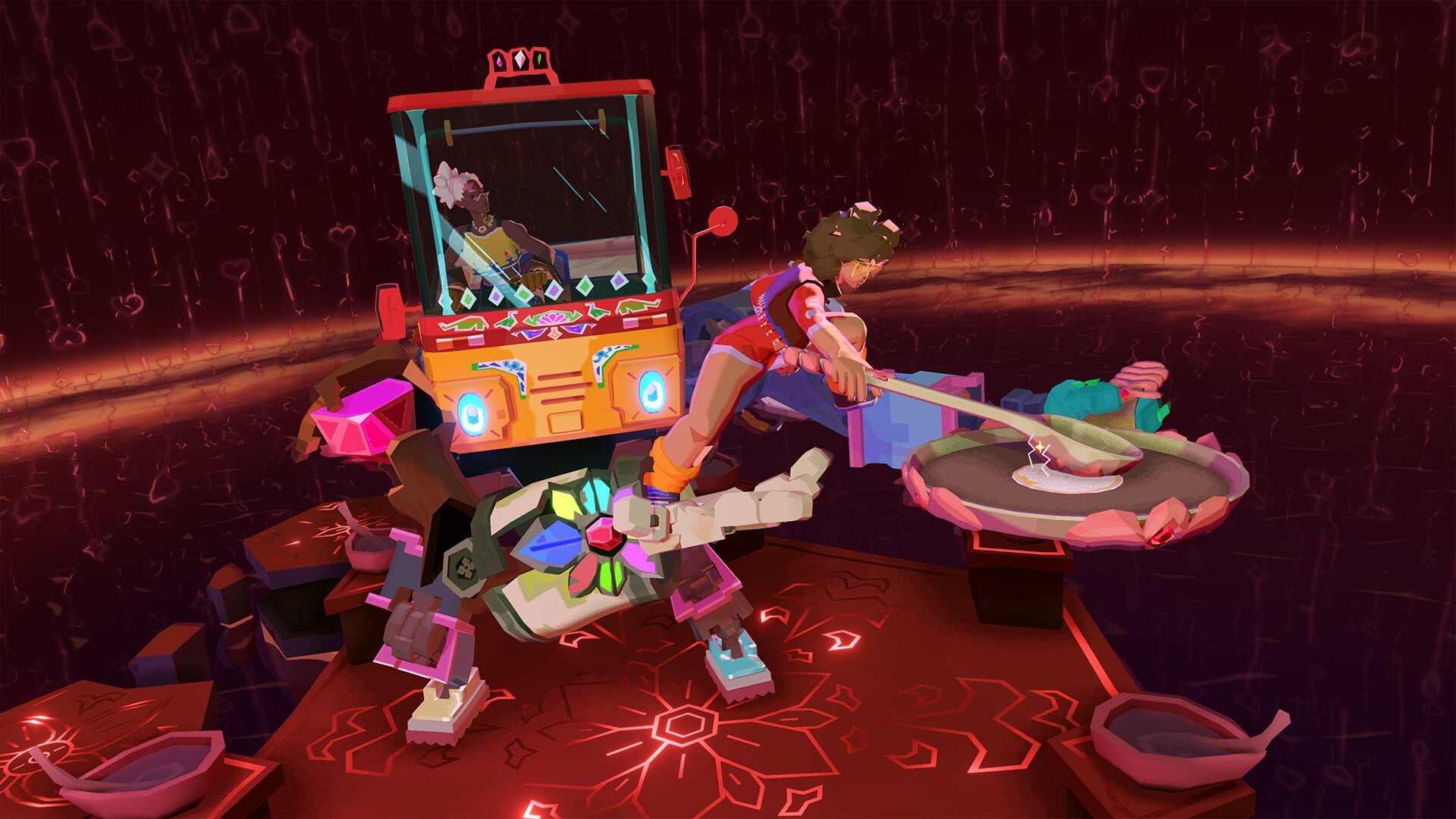 A chef smashes some cooking gear.