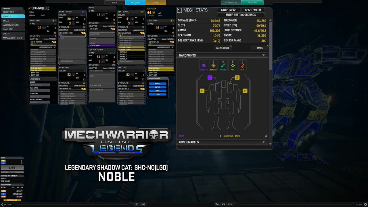 MechWarrior Online: Noble Legendary Mech Pack