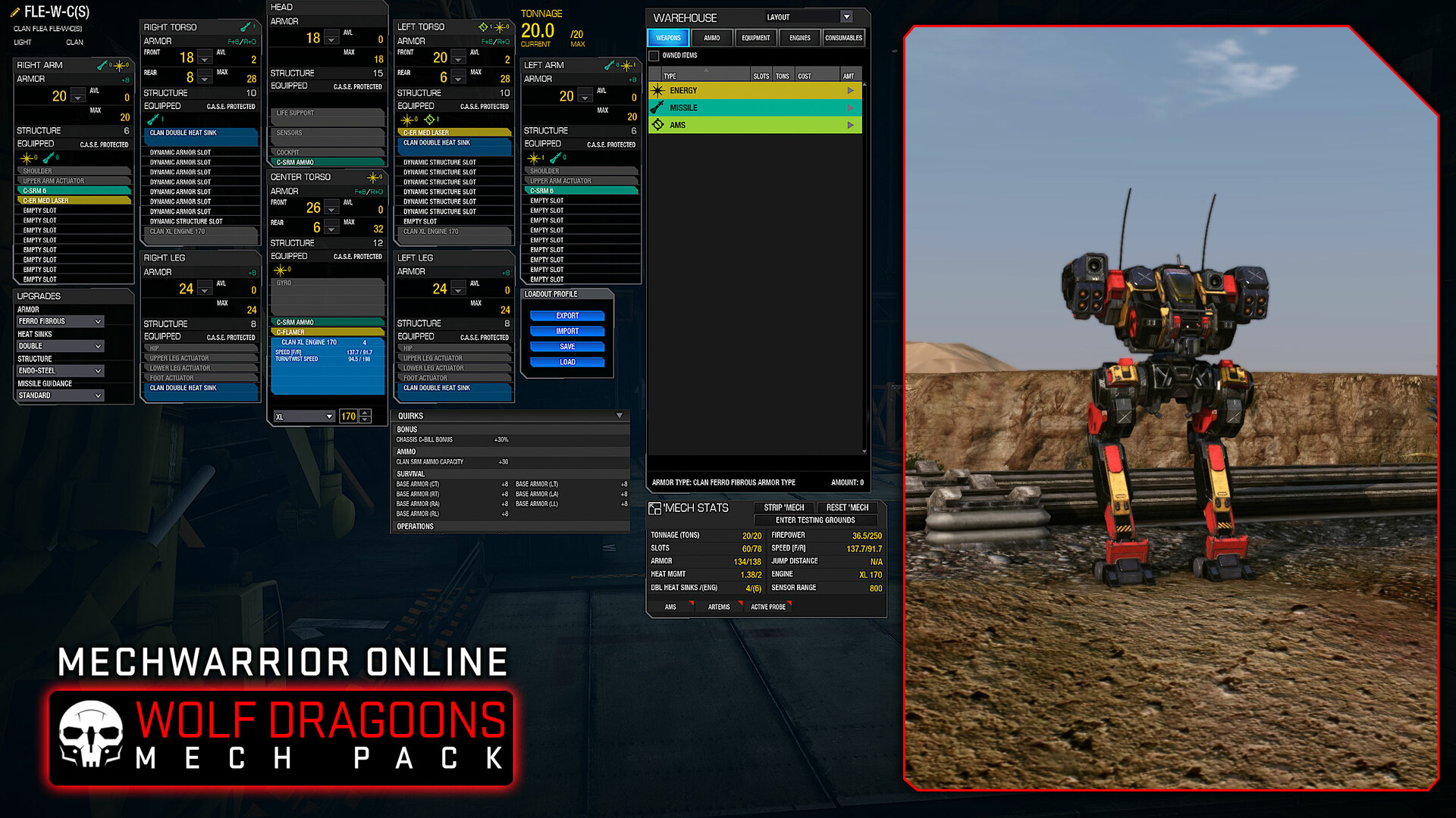 MechWarrior Online: Wolf Dragoons Mech Pack