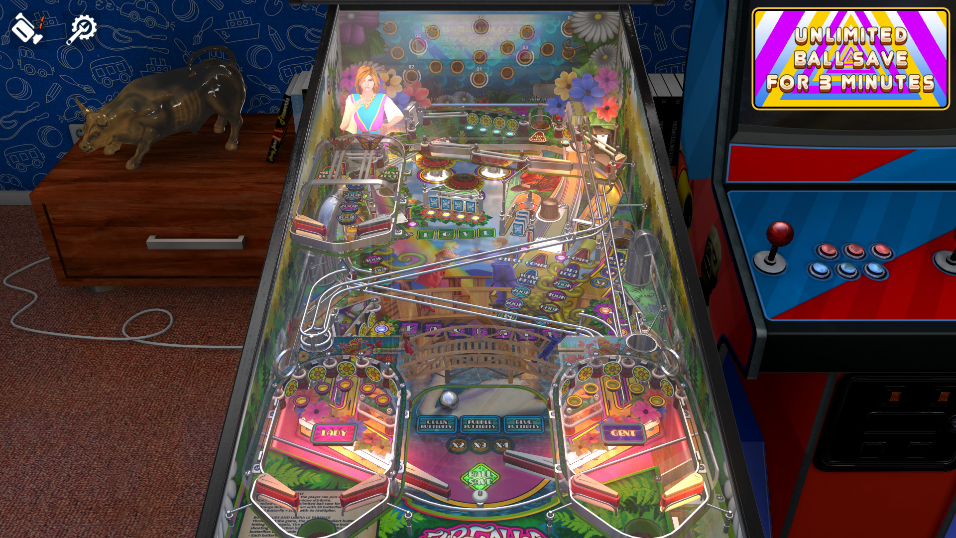 Zaccaria Pinball: Farfalla Deluxe Pinball Table