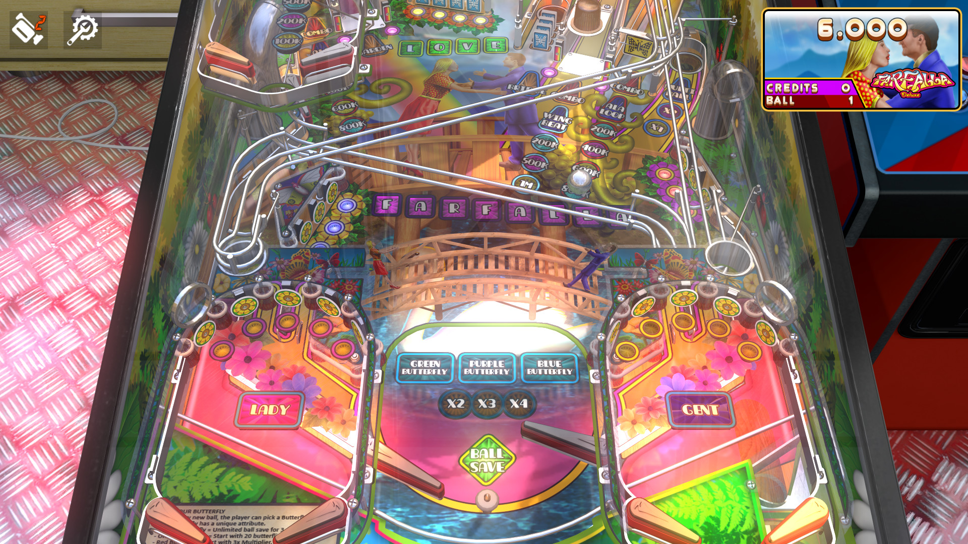 Zaccaria Pinball: Farfalla Deluxe Pinball Table