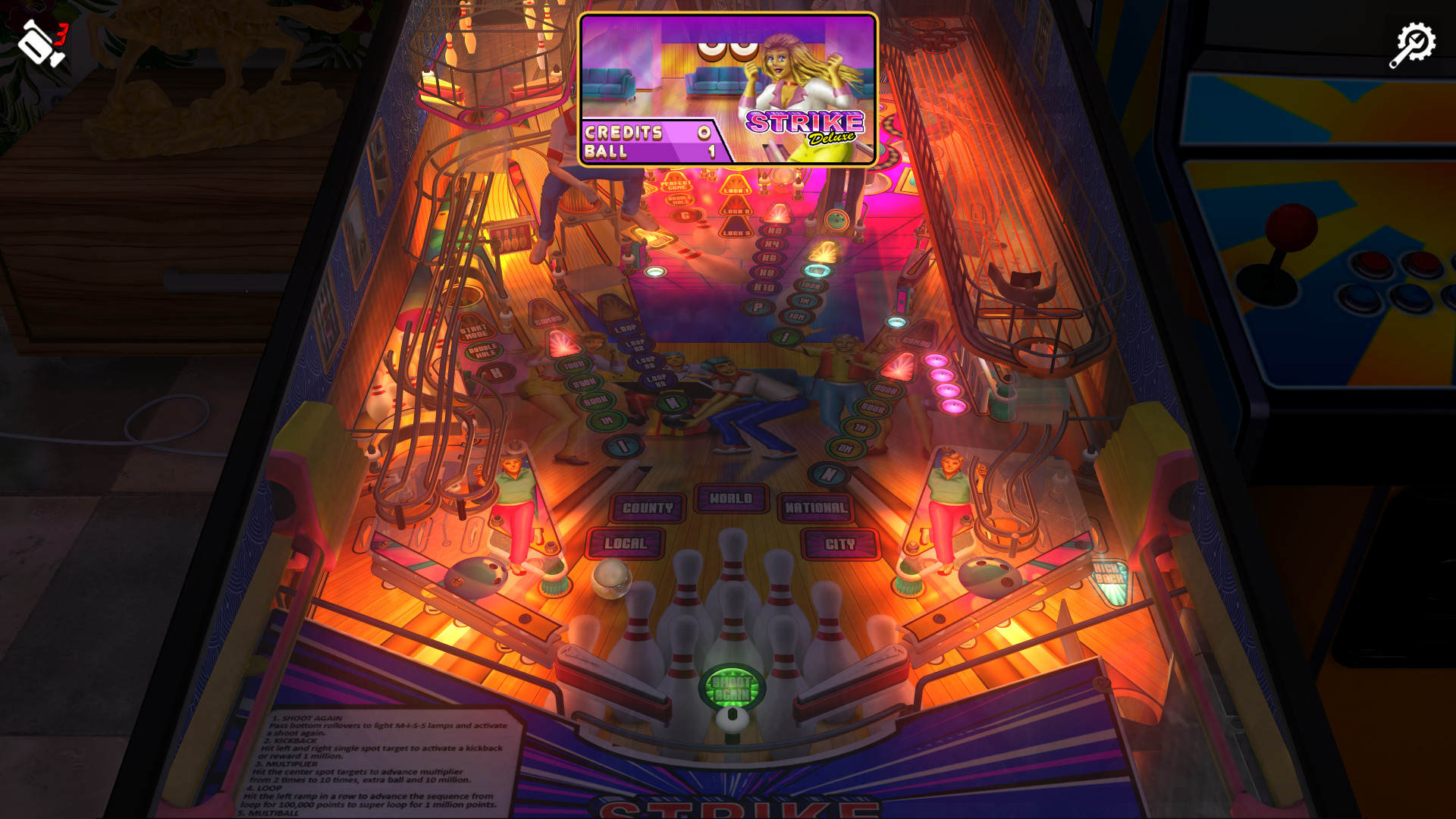 Zaccaria Pinball: Strike Deluxe Pinball Table