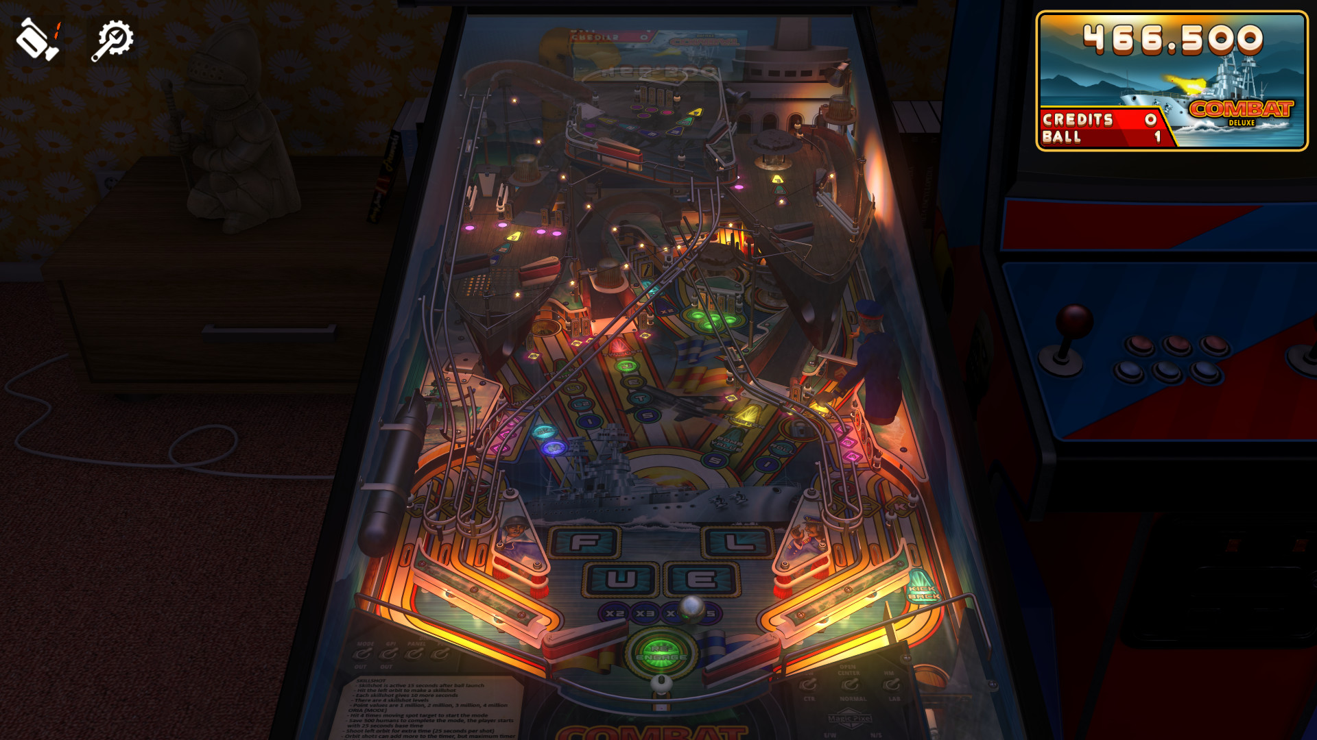 Zaccaria Pinball: Combat Deluxe Pinball Table