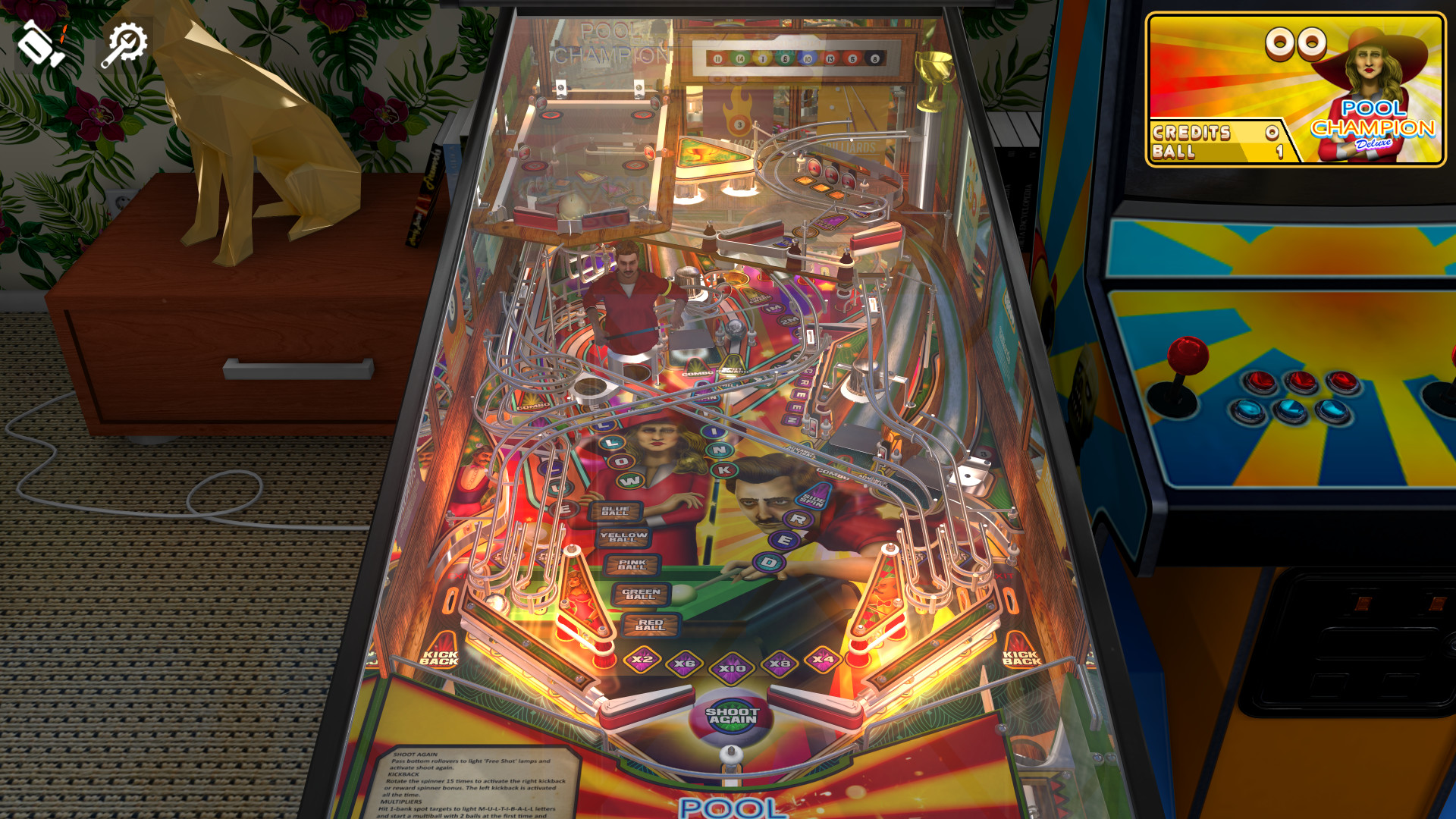 Zaccaria Pinball: Pool Champion Deluxe Pinball Table