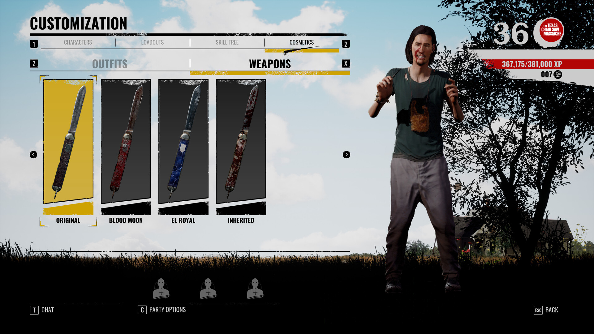 The Texas Chain Saw Massacre: Weapon Skin Variants