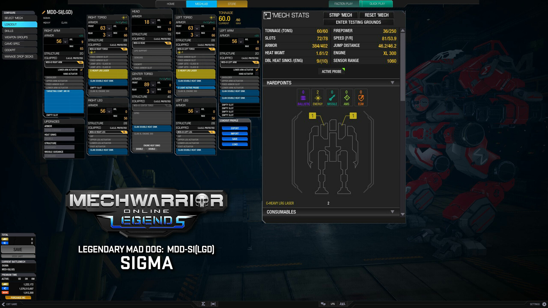 MechWarrior Online: Sigma Legendary Mech Pack